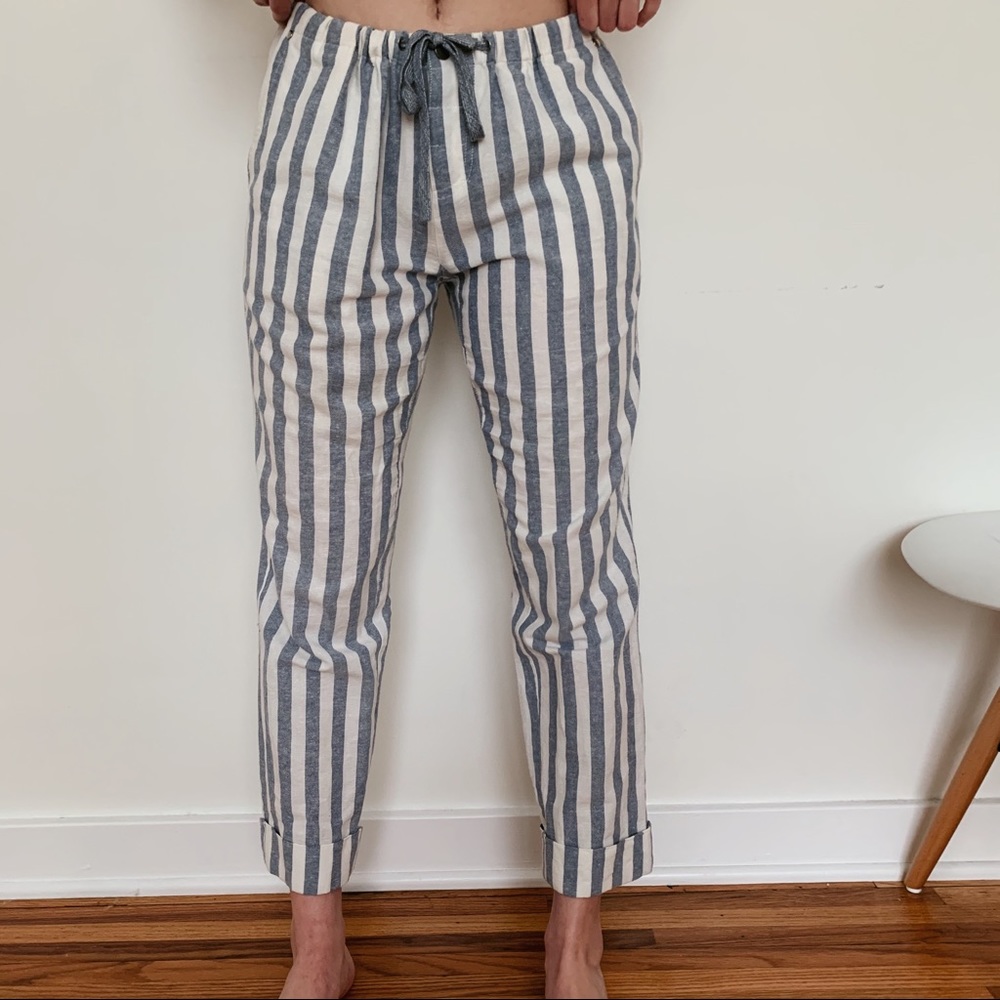 rebecca minkoff striped linen pants